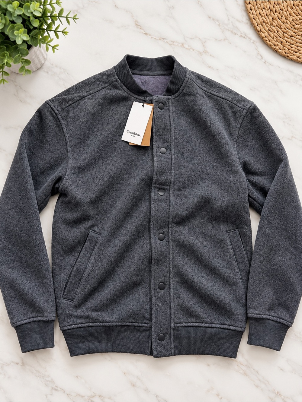 Goodfellow & Co Charcoal Gray Bomber Jacket